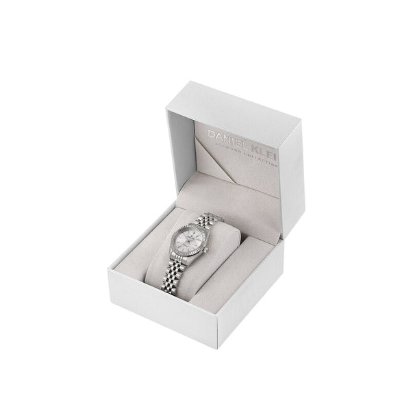 Daniel Klein Diamond Women's Analog Watch Silver Stainless Steel DK.1.14027-1