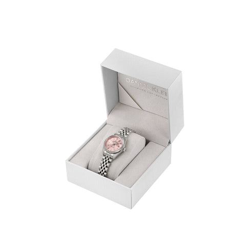 Daniel Klein Diamond Women's Analog Watch Silver Stainless Steel  DK.1.14027