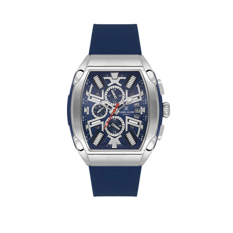 Daniel Klein Exclusive Men's Chronograph Watch Blue Silicone  DK.1.14028