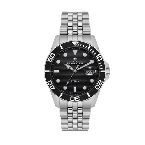 Daniel Klein Steely Men's Analog Watch Silver Stainless Steel  DK.1.14029