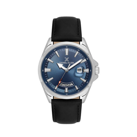 Daniel Klein Premium Men's Analog Watch Black Genuine Leather  DK.6.14038