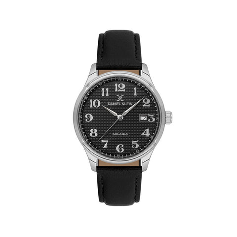 Daniel Klein Arcadia Men's Analog Watch Black Genuine Leather  DK.6.14051