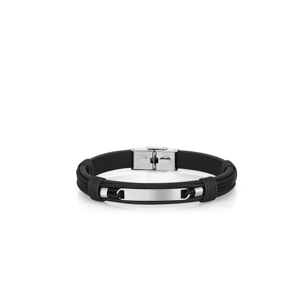 Daniel Klein Men's Bracelet DKJ.2.1001-1 Black Leather Bangle