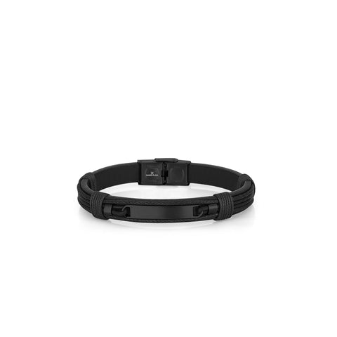 Daniel Klein Men's Bracelet DKJ.2.1001-3 Black Leather Bangle