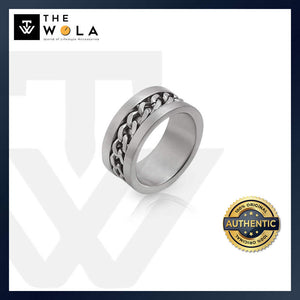 Daniel Klein Inner Chain Men's Silver Stainless Steel Ring DKJ.2.2000-L-1