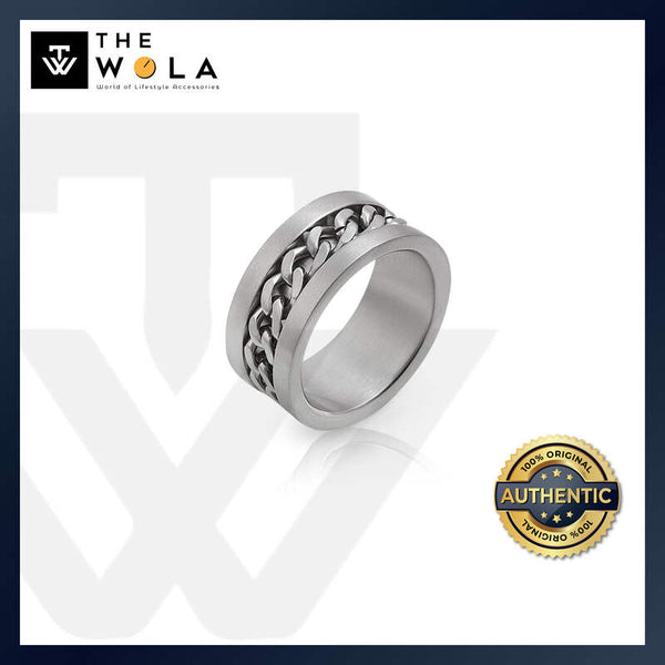 Daniel Klein Inner Chain Men's Silver Stainless Steel Ring DKJ.2.2000-L-1