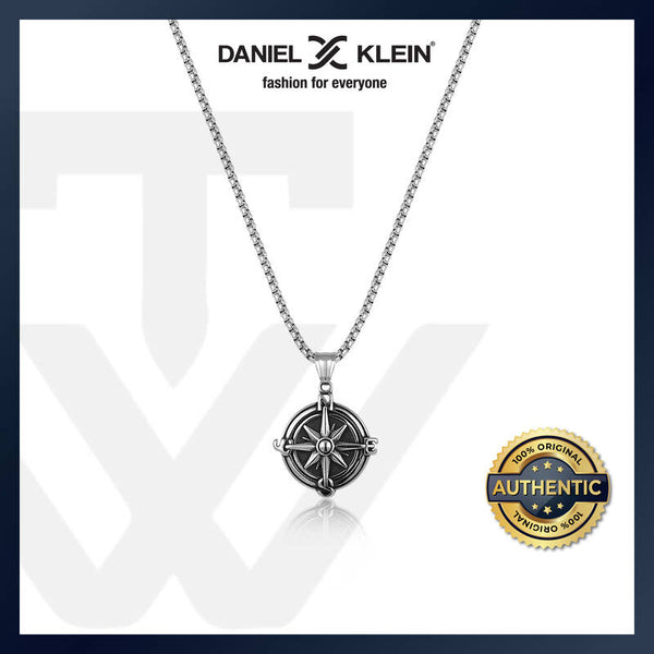 Daniel Klein Guidestar Men's Pendant DKJ.6.3015-1 Silver Stainless Steel Men Necklace