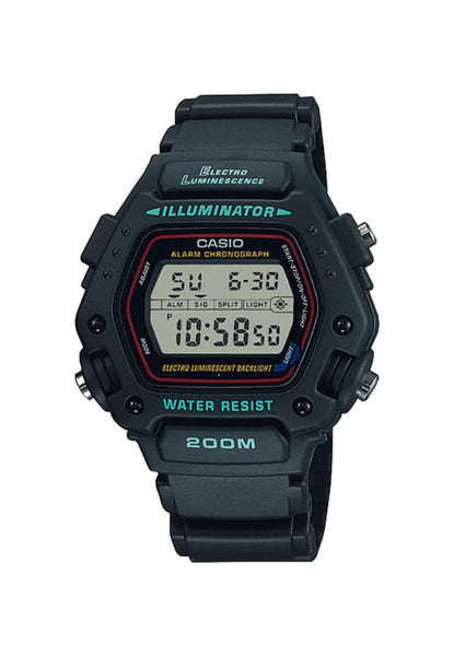 Casio Men Digital Watch DW-290-1V Black Resin Strap