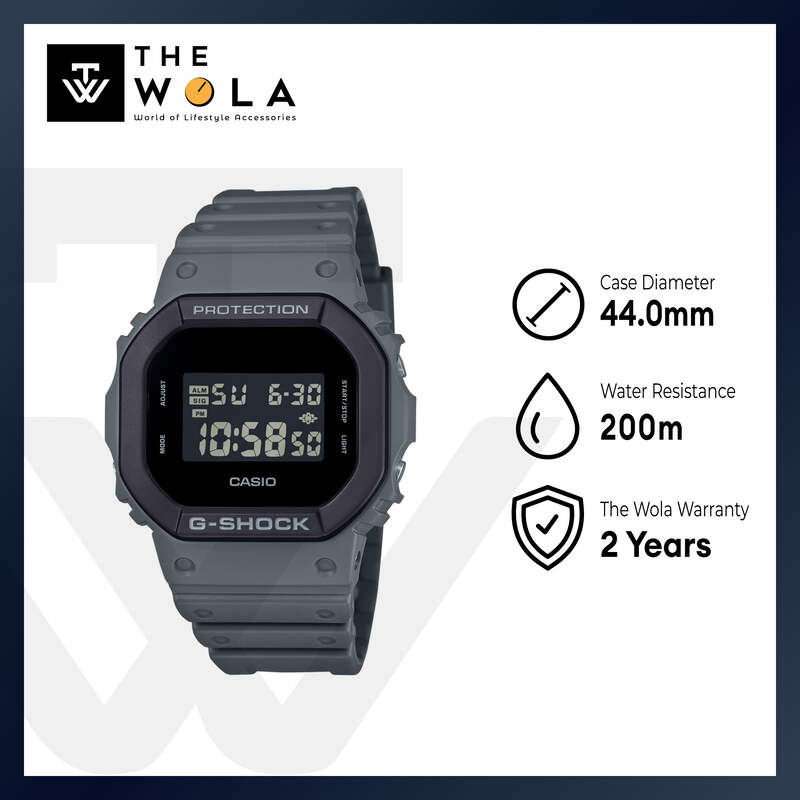 Casio G-Shock DW-5610UU-8 Men Dgital Watch Black Resin Strap