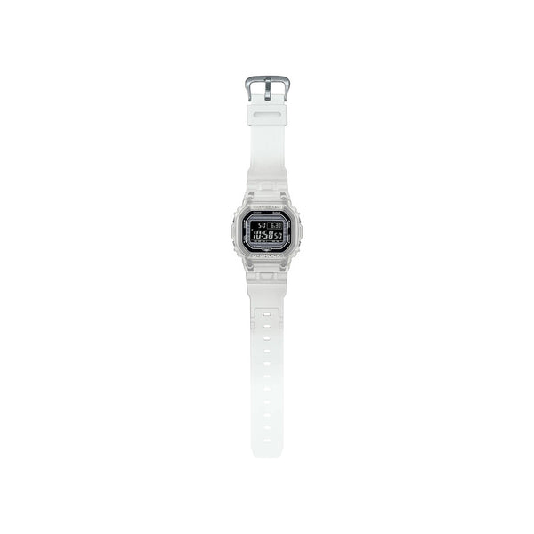 Casio G-Shock Men's Digital Watch Bluetooth® Translucent Gradated White Resin Band Watch DWB5600G-7D DW-B5600G-7D DW-B5600G-7