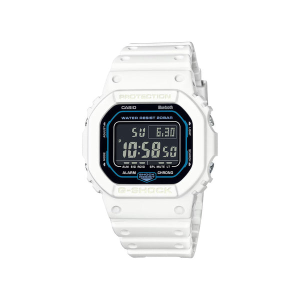 Casio G-Shock DW-B5600SF-7 Men Digital Watch w. Bluetooth White Resin Strap