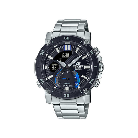 Casio Edifice Smartphone Link ECB-20DB-1A Men Analog-Digital Watch Silver Stainless Steel Strap