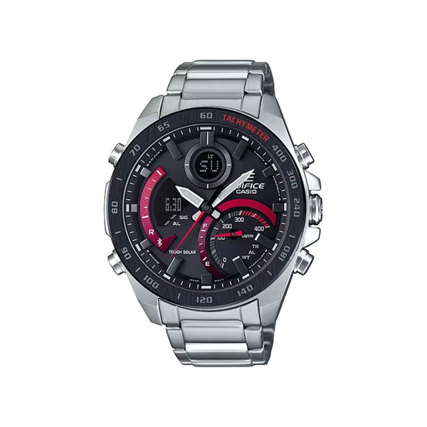 Edifice ECB-900DB-1A Men's Analog-Digital Watch - Smartphone Link Series with Stainless Steel Band