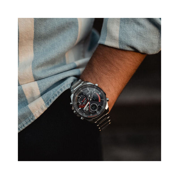 Edifice ECB-900DB-1A Men's Analog-Digital Watch - Smartphone Link Series with Stainless Steel Band