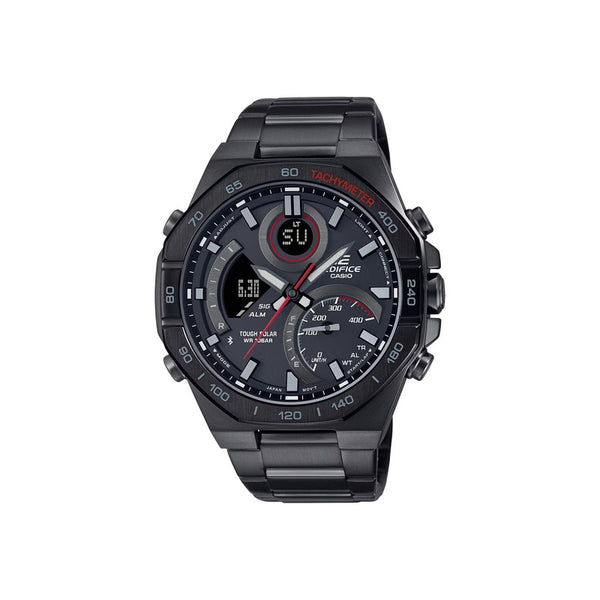 Edifice ECB-950DC-1A Men's Solar Power Bluetooth® Watch with Black Stainless Steel Band