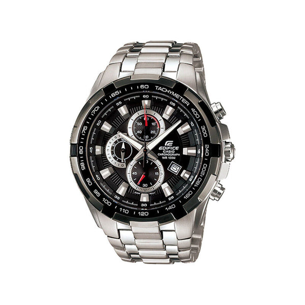 Edifice EF-539D-1AV Men's Chronograph Watch Black dial with Silver Stainless Steel
