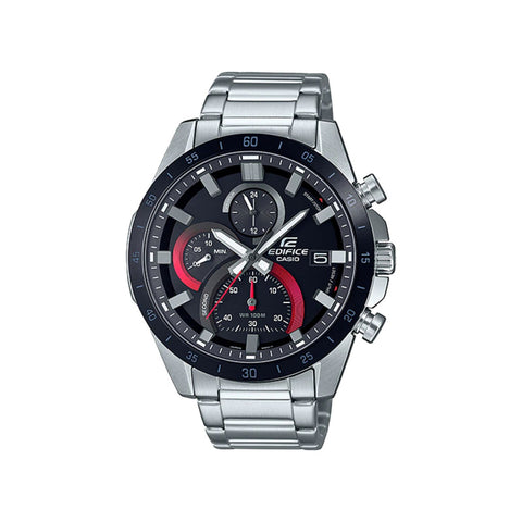 Edifice Men's Chronograph Watch EFR-571DB-1A1V Silver Stainless Steel Band Watch for Men