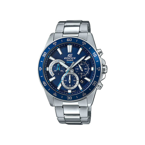 Edifice EFV-570D-2A Men's Chronograph Watch Blue dial with Silver Stainless Steel