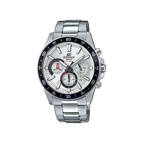 Edifice EFV-570D-7AV Men's Chronograph Watch White dial with Silver Stainless Steel