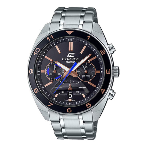 Casio Edifice Men Chronograph Watch EFV-590D-1A Silver Stainless Steel Strap (watch for man / jam tangan lelaki)
