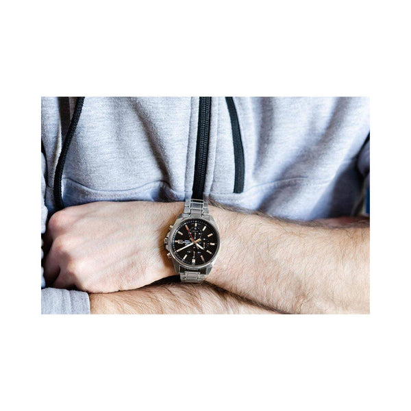 Edifice Men's Chronograph Watch EFV-610D-1AV Silver Stainless Steel Band Man Watch