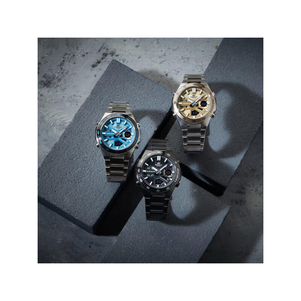 Edifice EFV-C110D-5A Men's Analog-Digital Sport Watch with Stainless Steel Strap