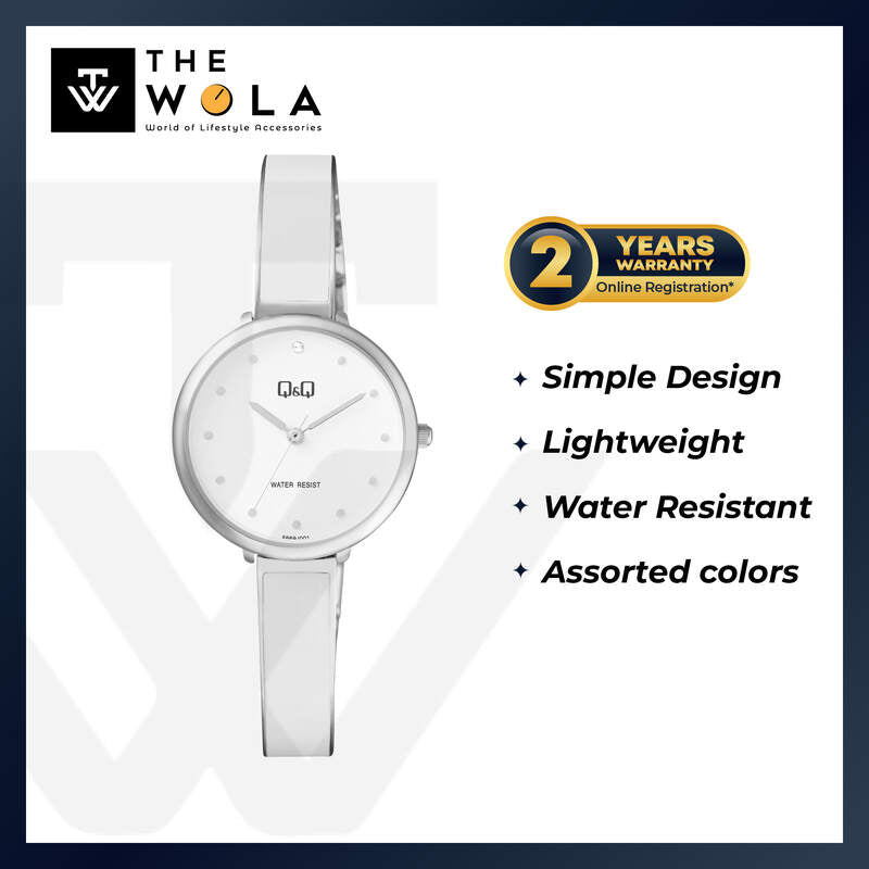 Q&Q Watch by Citizen F669J201Y Women Analog Watch with White Stainless Steel Strap
