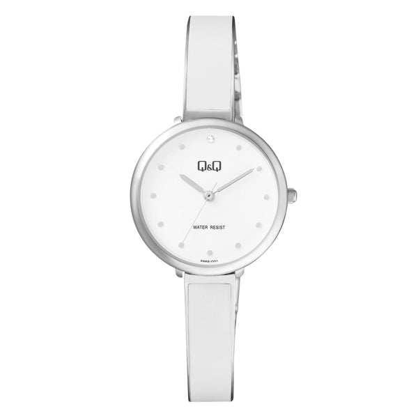 Q&Q Watch by Citizen F669J201Y Women Analog Watch with White Stainless Steel Strap