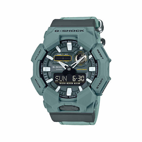 Casio G-Shock GA-010CE-2A Men Analog-Digital Watch with Green Cloth Band