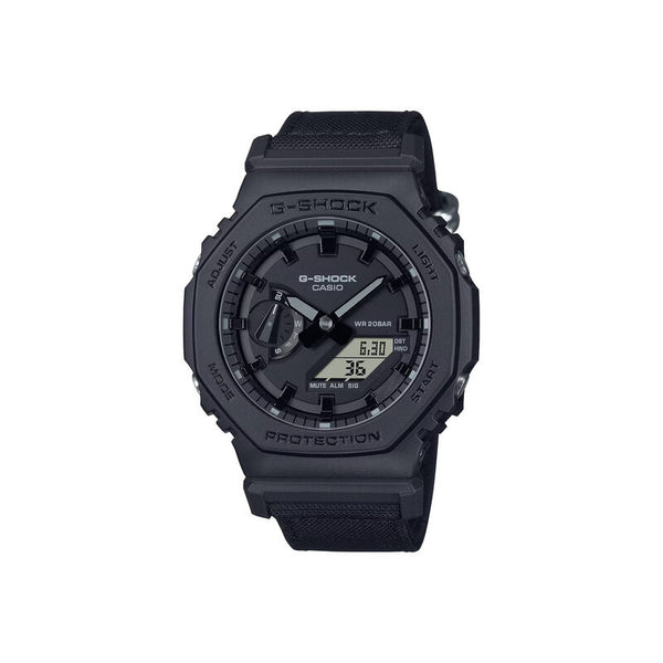 Casio G-Shock Men's Analog-Digital Watch GA-2100BCE-1ADR Black CORDURA® Eco Cloth Strap