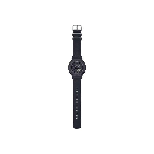 Casio G-Shock Men's Analog-Digital Watch GA-2100BCE-1ADR Black CORDURA® Eco Cloth Strap