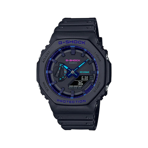 Casio G-Shock Men's Analog-Digital Watch GA-2100VB-1A Carbon Core Guard Black Resin Band Sport Watch