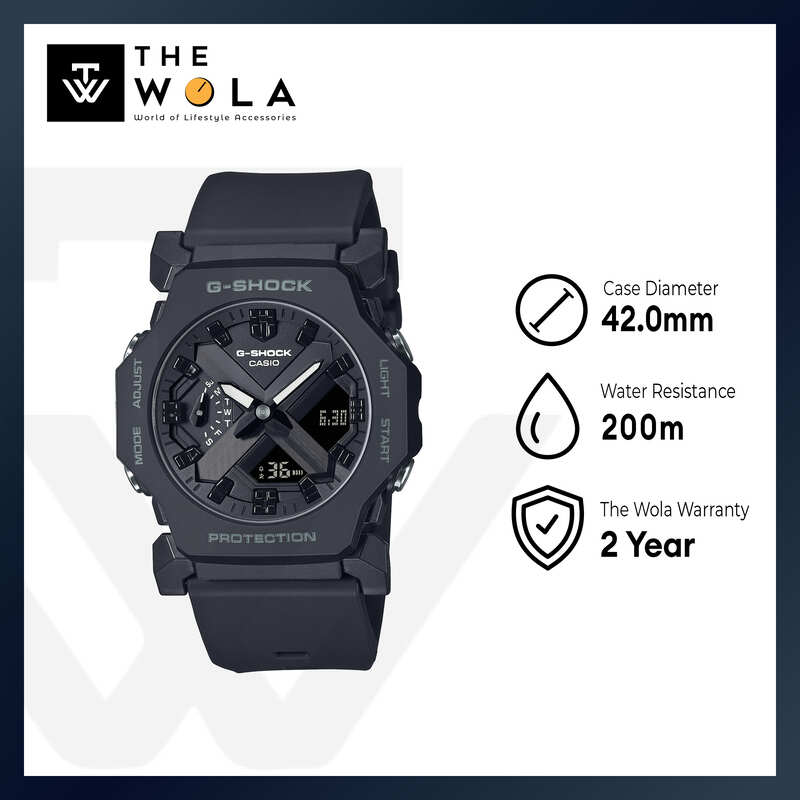Casio G-Shock Men Analog-Digital Sport Watch GA-2300-1A Black Resin Strap