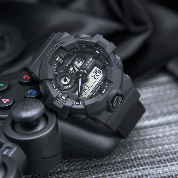 Casio G-Shock Men's Analog-Digital Watch GA-700BCE-1ADR Black CORDURA® Eco Cloth Strap
