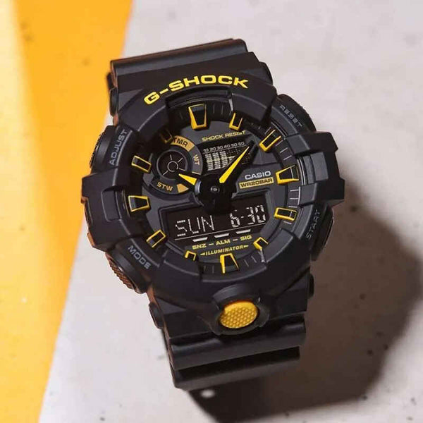 Casio G-Shock Men's Analog-Digital Sport Watch GA-700CY-1ADR Black Resin Strap