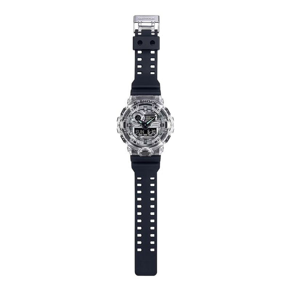 Casio G-Shock Men's Analog Digital Watch GA-700SKC-1A GA700SKC-1A Skc Semi-Transparent Black Resin Band Sports Watch