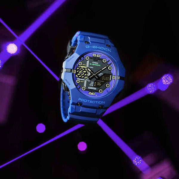 Casio G-Shock Men Analog-Digital Sport Watch GA-B001CBR-2A Blue Resin Strap w. Bluetooth