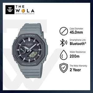 Casio G-Shock Urban Utility GA-B2100LUU-8A Men Analog-Digital Watch w. Bluetooth Gray Resin Strap