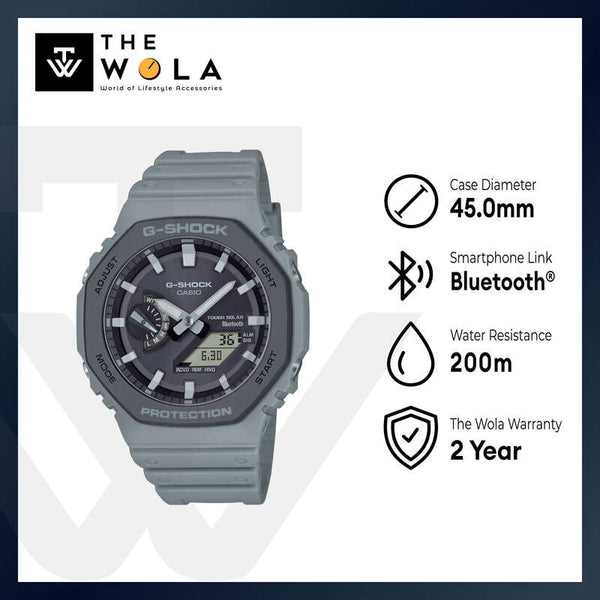 Casio G-Shock Urban Utility GA-B2100LUU-8A Men Analog-Digital Watch w. Bluetooth Gray Resin Strap