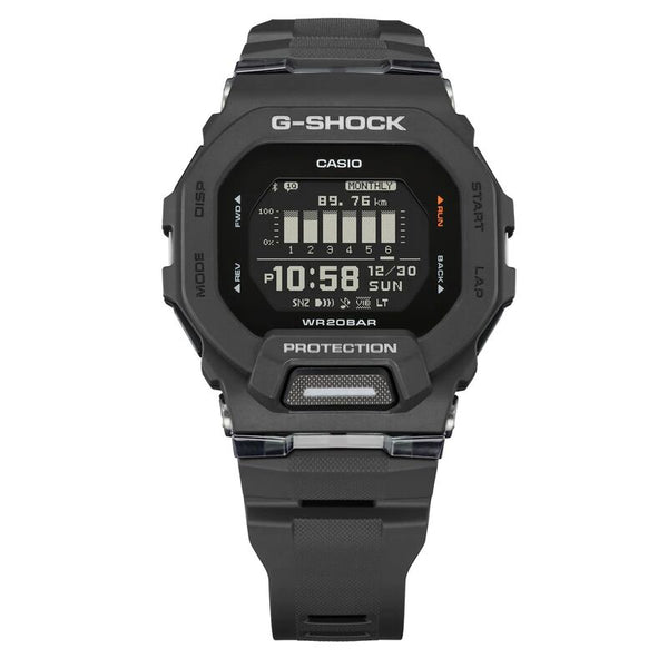 Casio G-Shock GBD-200-1 G-SQUAD Digital Bluetooth Step Tracker Black Resin Watch GBD200 GBD200-1 GBD-200-1DR