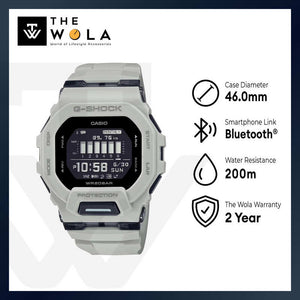 Casio G-Shock GBD-200UU-9 Digital Bluetooth Step Tracker Off- White Resin Watch GBD200UU GBD200UU-9 GBD-200UU-9DR