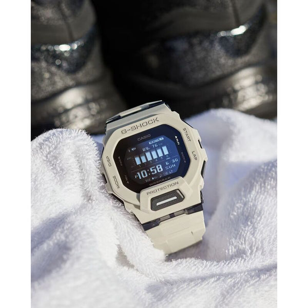 Casio G-Shock GBD-200UU-9 Digital Bluetooth Step Tracker Off- White Resin Watch GBD200UU GBD200UU-9 GBD-200UU-9DR