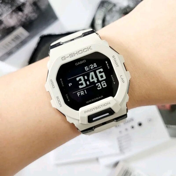 Casio G-Shock GBD-200UU-9 Digital Bluetooth Step Tracker Off- White Resin Watch GBD200UU GBD200UU-9 GBD-200UU-9DR