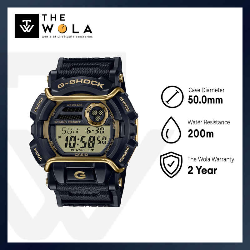 Casio G-Shock GD-400GB-1B2 Men Digital Watch Black Resin Strap