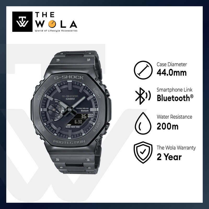 Casio G-Shock Full Metal GM-B2100BD-1A Men Analog-Digital Watch Black Resin Strap