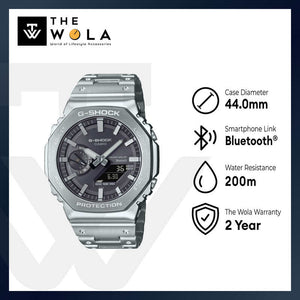 Casio G-Shock Full Metal GM-B2100SD-1A Men Analog-Digital Watch Silver Resin Strap
