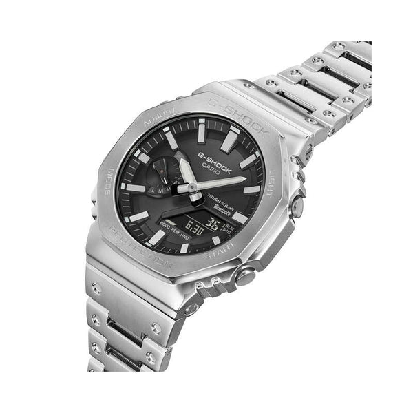 Casio G-Shock Full Metal GM-B2100SD-1A Men Analog-Digital Watch Silver Resin Strap