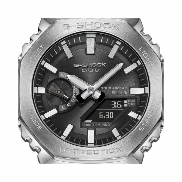 Casio G-Shock Full Metal GM-B2100SD-1A Men Analog-Digital Watch Silver Resin Strap