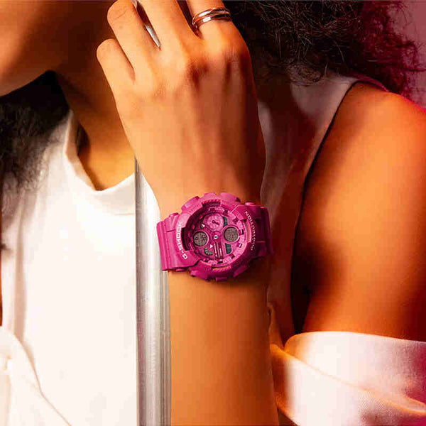 Casio G-Shock GMA-S140PP-4A Women's Analog-Digital Watch with Pink Resin Band