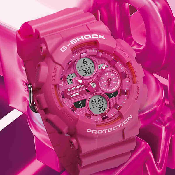 Casio G-Shock GMA-S140PP-4A Women's Analog-Digital Watch with Pink Resin Band